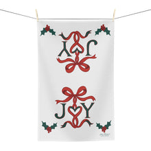 Load image into Gallery viewer, JOY Ribbon Christmas Microfiber Kitchen Towel