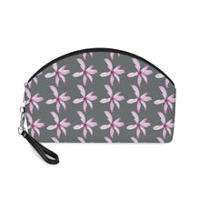 Load image into Gallery viewer, Pink/Gray Flower Makeup Bag