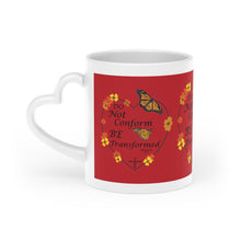 Load image into Gallery viewer, Christian Message Heart-Shaped Mug (Red)