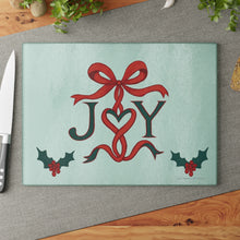 Load image into Gallery viewer, Joy Ribbon Glass Cutting/Charcuterie Board