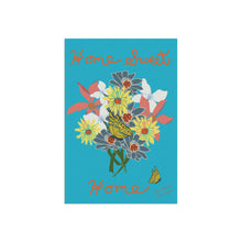 Load image into Gallery viewer, Garden & House Banner-Floral Bouquet Tropical Blue