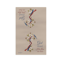 Load image into Gallery viewer, God Shined His Love on Thee – Patriotic Dogwood & Bluebird Kitchen Towel
