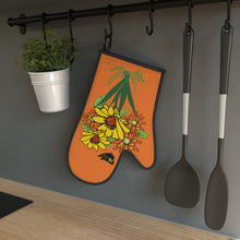 Load image into Gallery viewer, Oven Mitt/Glove-Bouquet of Cheer Burnt Orange Background