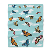 Load image into Gallery viewer, Adult Butterflies Throw Blanket