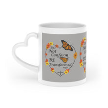 Load image into Gallery viewer, Christian Message Heart-Shaped Mug (Light Grey)