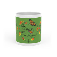 Load image into Gallery viewer, Christian Message Heart-Shaped Mug (Green Apple)