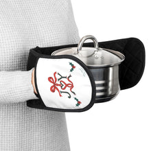 Load image into Gallery viewer, JOY Christmas Double Oven Mitt — Festive Kitchen Decor for the Holiday Season
