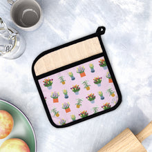 Load image into Gallery viewer, Pot Holder with Pocket-Spring Blooms Pink Background