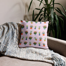 Load image into Gallery viewer, Spring Blooms Light Pink Background Basic Pillow