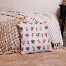 Load image into Gallery viewer, Spring Blooms Light Pink Background Basic Pillow