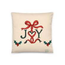 Load image into Gallery viewer, Joy Ribbon Christmas Pillow 18x18