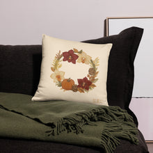 Load image into Gallery viewer, Fall Wreath Throw Pillow