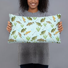Load image into Gallery viewer, Fresh Water Fishing Basic Throw Pillow 20 x 12
