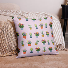 Load image into Gallery viewer, Spring Blooms Light Pink Background Basic Pillow