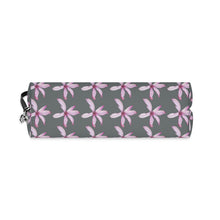 Load image into Gallery viewer, Pink/Gray Flower Makeup Bag