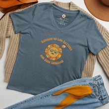 Load image into Gallery viewer, Low Battery and Zero Sunshine - Women’s relaxed v-neck t-shirt