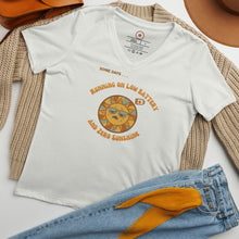 Load image into Gallery viewer, Low Battery and Zero Sunshine - Women’s relaxed v-neck t-shirt