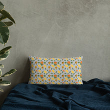 Load image into Gallery viewer, Mushrooms & Wildflowers Decorative Throw Pillow - Late Bloomer Art Studio