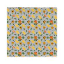 Load image into Gallery viewer, Mushroom and Wild Flowers Pillow Case 18x18 and 22x22 - Late Bloomer Art Studio