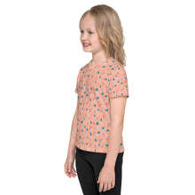 Load image into Gallery viewer, Girl's Pastel Flowers and Butterflies crew neck t-shirt