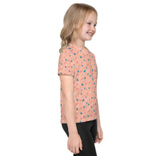 Load image into Gallery viewer, Girl's Pastel Flowers and Butterflies crew neck t-shirt