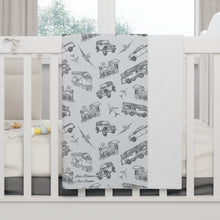 Load image into Gallery viewer, Trains, Planes and Automobiles Soft Fleece Baby/Toddler/Preschooler Blanket
