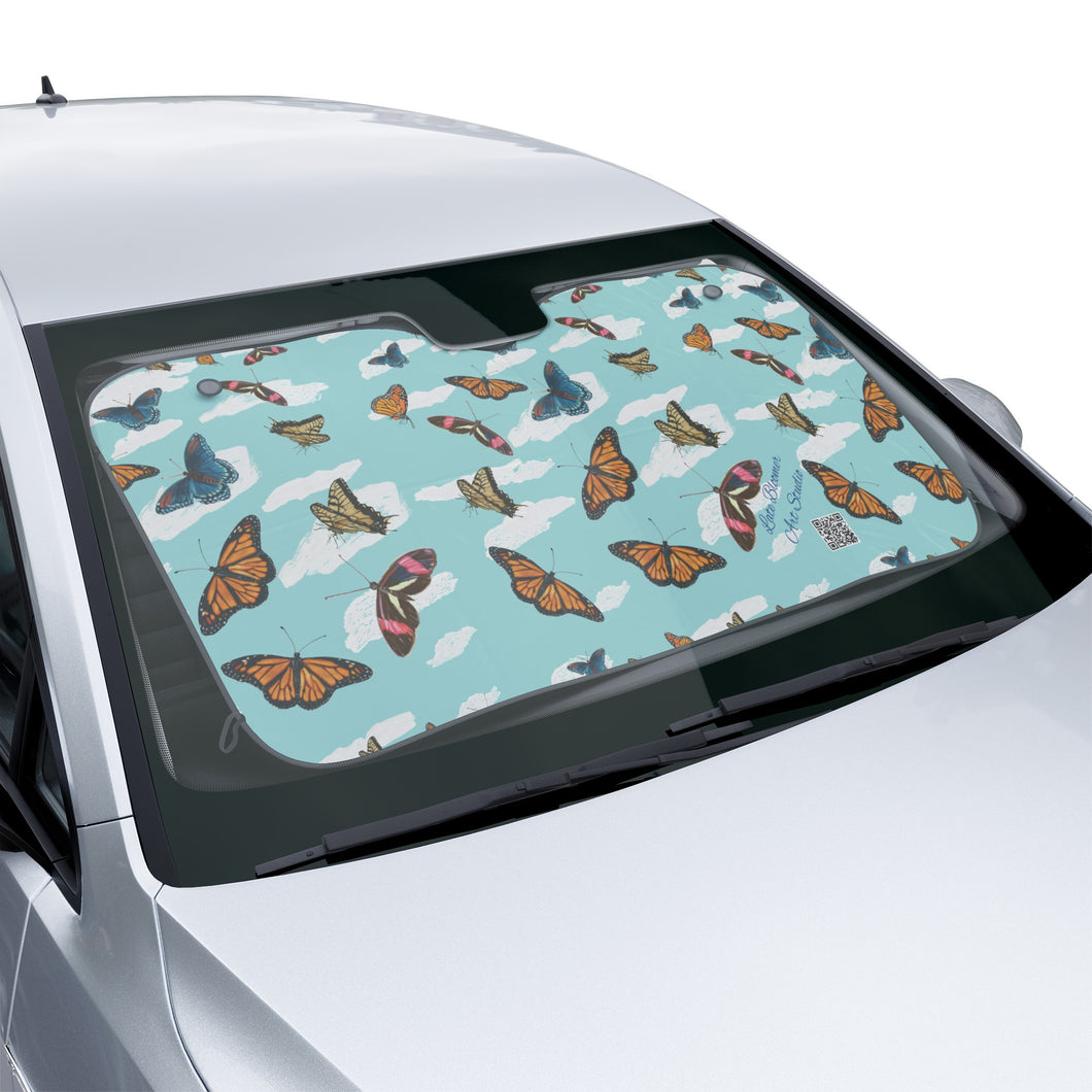 Car Windshield Sunshade Foldable -Butterflies