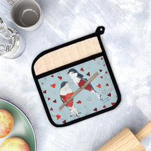 Load image into Gallery viewer, Pot Holder with Pocket-Tocororo/Cuban Trogon Hearts
