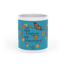 Load image into Gallery viewer, Christian Message Heart-Shaped Mug (Turquoise)
