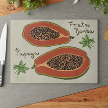 Load image into Gallery viewer, Glass Cutting Board - Papaya/Fruta Bomba (2 Sizes)
