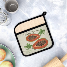Load image into Gallery viewer, Pot Holder with Pocket - Papaya/Fruta Bomba 1
