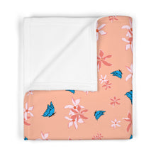 Load image into Gallery viewer, Soft Fleece Baby/Toddler/Preschooler Blanket-Pastel Pink &amp; Blue Butterflies
