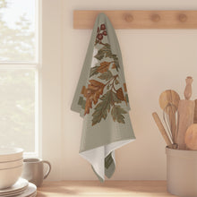 Load image into Gallery viewer, Carolina Autumn Microfiber Kitchen Towel - Light Sage Green Background

