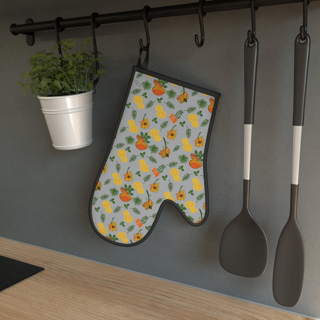Oven Mitt/Glove Mushrooms & Wildflowers
