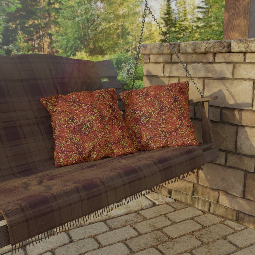 Outdoor Throw Pillows - Fall 3 - Autumn Twigs
