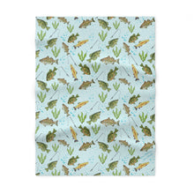 Load image into Gallery viewer, Soft Fleece Baby/Toddler/Preschooler Blanket - Fresh Water Fishing
