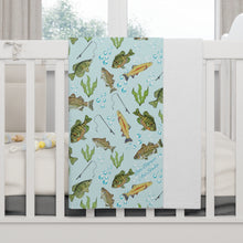 Load image into Gallery viewer, Soft Fleece Baby/Toddler/Preschooler Blanket - Fresh Water Fishing
