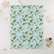 Load image into Gallery viewer, Soft Fleece Baby/Toddler/Preschooler Blanket - Fresh Water Fishing
