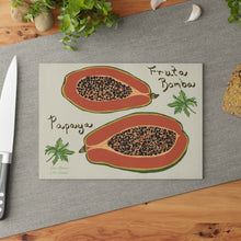 Load image into Gallery viewer, Glass Cutting Board - Papaya/Fruta Bomba (2 Sizes)

