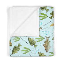Load image into Gallery viewer, Soft Fleece Baby/Toddler/Preschooler Blanket - Fresh Water Fishing

