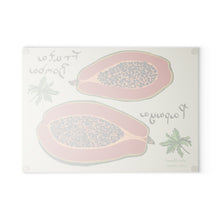 Load image into Gallery viewer, Glass Cutting Board - Papaya/Fruta Bomba (2 Sizes)
