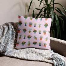 Load image into Gallery viewer, Spring Blooms Light Pink Background Basic Pillow
