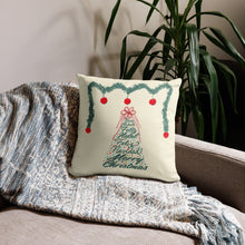 Load image into Gallery viewer, Christmas Tree-Multilingual Throw Pillow (Color: Apricot White)
