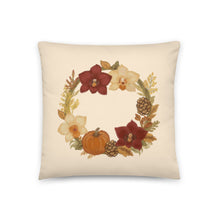 Load image into Gallery viewer, Fall Wreath Throw Pillow
