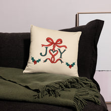 Load image into Gallery viewer, Joy Ribbon Christmas Pillow 18x18
