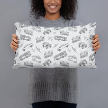Load image into Gallery viewer, Trains, Planes and Automobiles Basic Throw Pillow 20x12
