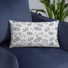 Load image into Gallery viewer, Trains, Planes and Automobiles Basic Throw Pillow 20x12
