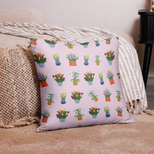 Load image into Gallery viewer, Spring Blooms Light Pink Background Basic Pillow
