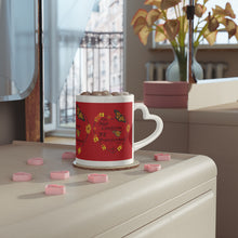 Load image into Gallery viewer, Christian Message Heart-Shaped Mug (Red)
