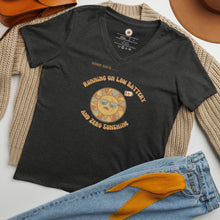 Load image into Gallery viewer, Low Battery and Zero Sunshine - Women’s relaxed v-neck t-shirt
